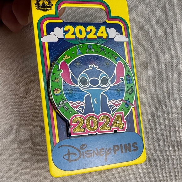 Disney 2024 Stitch Pin with Blue and Pink Accents - Picture 2 of 8